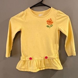 Yellow Long-sleeve shirt with embroidery